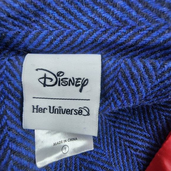 Torrid Disney Her Universe Mary Poppins Cosplay Coat Plus Size 3‎ 3XL Blue Tweed - Picture 12 of 15